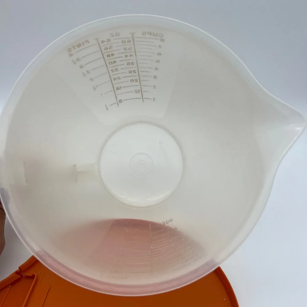 Tupperware Mix N Store Measuring Pitcher Mixing Bowl 2L 8 Cup 500-3 VTG 70s USA
